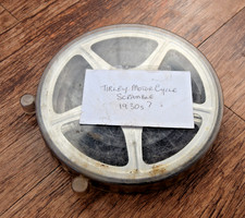 Vintage 16mm cine film in tin