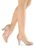 Tan so danca 3" heel character stage shoes - UK 5