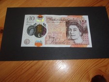 ERROR - £10.00 BANK OF ENGLAND NOTE CC37244868 - ORANGE COLOUR ON STRIP CLELAND