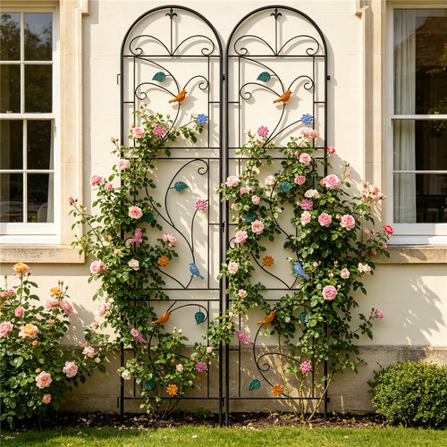 Metal garden flower - 2x,