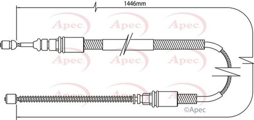 Apec parking brake cable rear - apec,