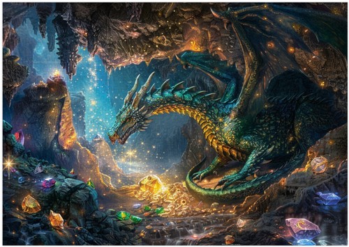 Dragon treasure jigsaw - dragon's,
