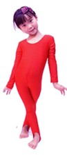 Kids Long Sleeve Dance Gymnastics Catsuit All In One Unitards Leotard Lycra