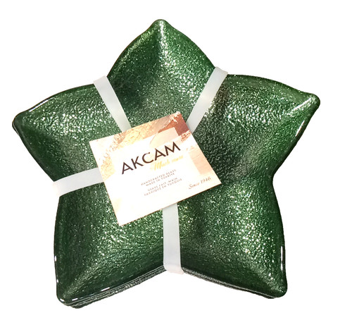 Akcam green glitter star shape - akcam, star-shape