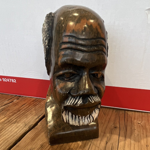 Vintage soapstone bust - vintage,