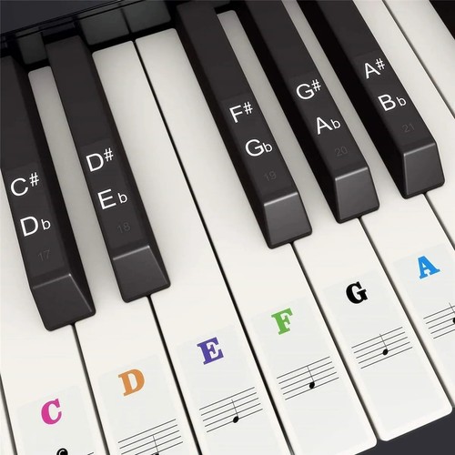 Piano keyboard note labels - piano,