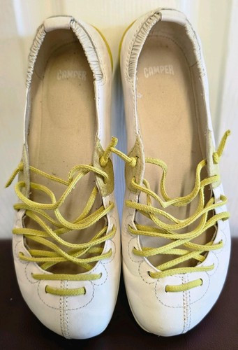 Camper white leather trainers - white,