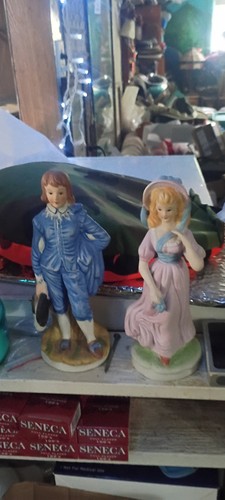 Victorian figurines girl in - figurines,
