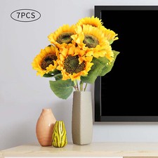 7*Artificial Sunflowers 47cm