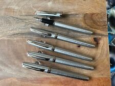 Five x  Sheaffer Prelude 340 Brushed Chrome CT Fountain Pens -  Broad Nibs
