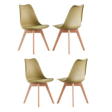 Dining Chairs Set of 4 Modern Padded Seat Set of 4 UK Jamie Lorenzo Contemporary