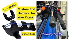 Compact Low Profile Kayak Rod Holder Set – Fits Track Mount Systems