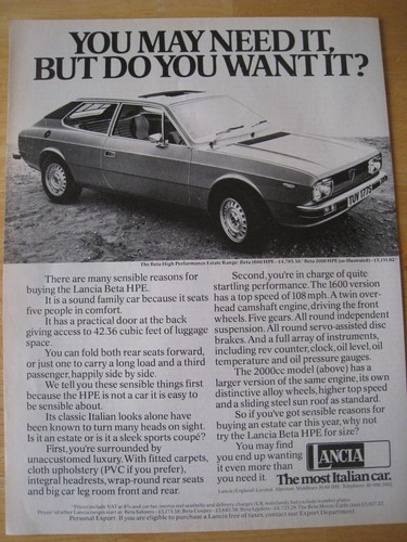 Lancia you may need - lancia, but