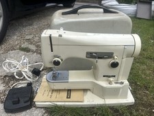 NECCHI 524 And 522 Sewing Machine Vintage With Foot Peddle / Carry Case