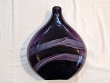 Modern purple swirl Glass vase