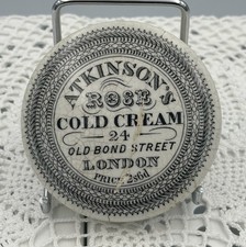 Atkinsons Old Bond Street Restored London Rose Cold Cream Lid 1880s.