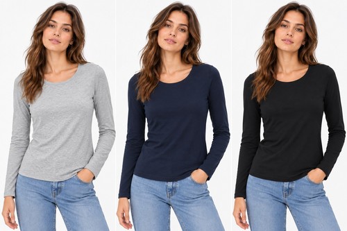 Round neck top ladies long - m&s,