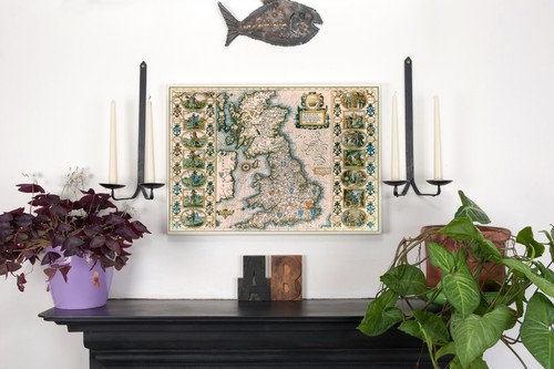 Old map saxon - old, britain