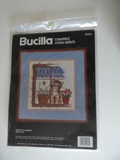 Kitten in Window Counted Cross Stitch Kit - Size 9 x 10 inches - New