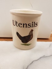 Cloverleaf Chicken  Farm Kitchen Utensils Holder  Jar  H5.5 " X W4.5: Vgc