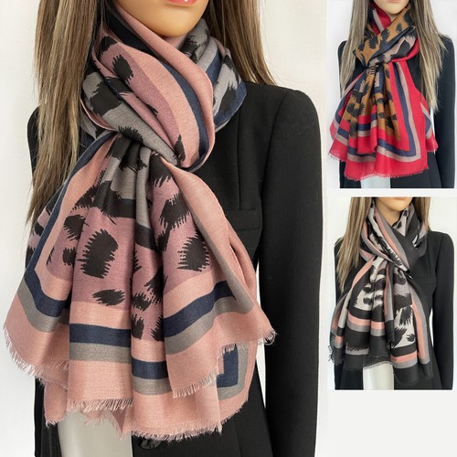 Ladies leopard print scarf - ladies,
