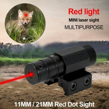 Red Laser Dot Sight Scope Air Gun 20mm Rail Mount Tactical Rifle Pistol Hunting