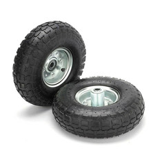 2x 10" Sack Truck Trolley Wheel Barrow Tyre Tyres Wheels 4.10/3.5-4.0