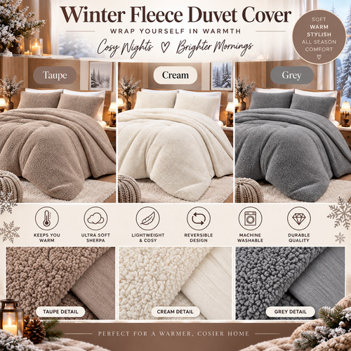 Scala teddy fleece duvet quilt - duvet,