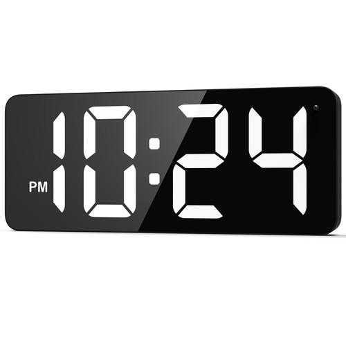Led digital wall clock - wall, with