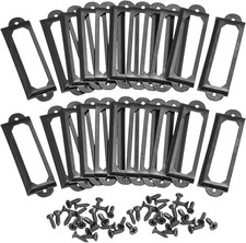 50pcs Black Metal Label Holder
