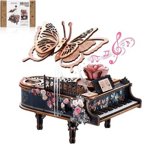 Unique wooden piano puzzle - 3d,
