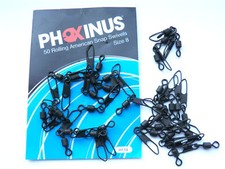 50 size 8 ROLLING SNAP SWIVELS