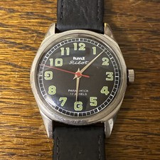 Vintage HMT Pilot Black Dial