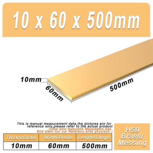 Brass flat bar strip - brass, 2mm