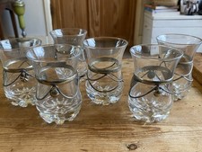 6 Vintage Glass And Metal Design Moroccan Tea Glasses