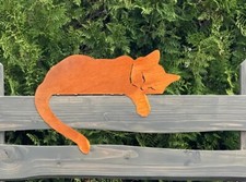 The Cat. Garden Ornament Metal Silhouette. Rustic.