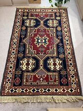 Fine Hand Made Rug 100% Wool .Fair Trade , Size 121cm x 193cm