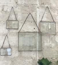 Loft1850 Hanging Antique Brass Photo Frames | Landscape Photo Glass Frames