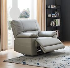 Grey Genuine Leather 3 Seater or 2 Seater / Armchair Recliner Sofa Suite OREGON.