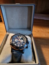 Nautica Quartz Watch with Leather Strap