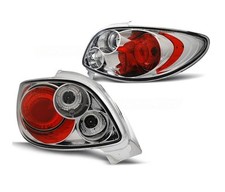 rear lights for peugeot 206 cc 1998 1999 2000 2001- 2d chrome