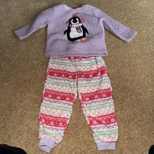 Girls Soft And Fluffy Primark Pyjamas Age 3-4 Years
