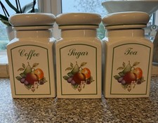 Johnson Brothers Fresh Fruit Sugar, Tea, and Coffee Storage Jars/Pots