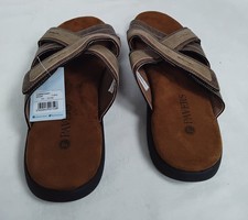 Pavers Size UK 7 Brown Leather Slip On Sandals - SH29