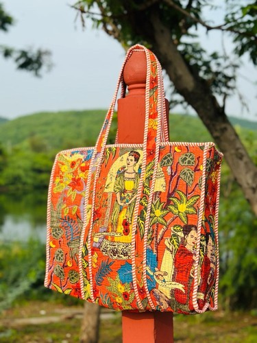 Frida kahlo quilted tote - quilted, bag