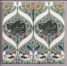Voysey Cats Kiln Fired Ceramic