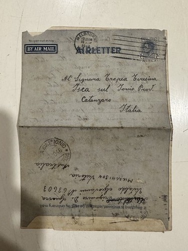 Pow letter italian prisoners - pow,