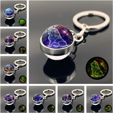 3D Zodiac Crystal Keychain LED