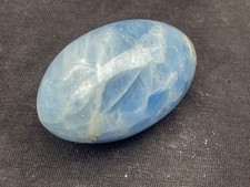 ? Blue Calcite Crystal Egg – 5 × 3.5 cm (80 g) Polished Stone