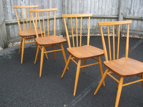 Set vintage ercol stickback - vintage,